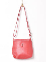 スクエア型 レザーショルダーバッグ