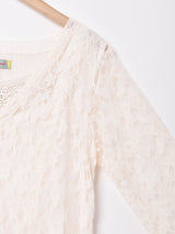 【3色展開】Emerald Motel長袖 レース×シアー ワンピース