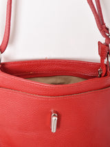 スクエア型 レザーショルダーバッグ