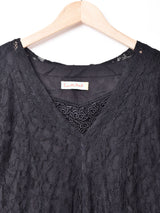 【3色展開】Emerald Motel長袖 レース×シアー ワンピース