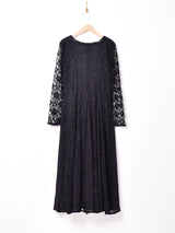 【3色展開】Emerald Motel長袖 レース×シアー ワンピース