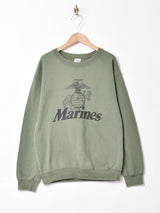 アメリカ軍 Marines プリントスウェットシャツ