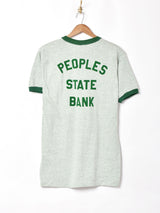 フロッキープリント リンガーTシャツ