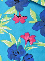 花柄 半袖オープンカラーシャツ