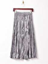 【4色展開】Meridian クリンクル ベロアスカート