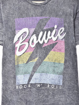 David Bowie ケミカルウォッシュ プリントTシャツ