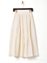 【3色展開】Meridian ティアード ベロアスカート