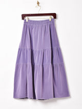 【3色展開】Meridian ティアード ベロアスカート