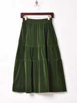 【3色展開】Meridian ティアード ベロアスカート