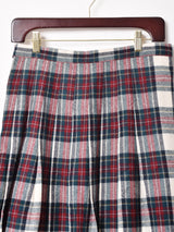 ブルガリア製 チェック柄 フレアスカート