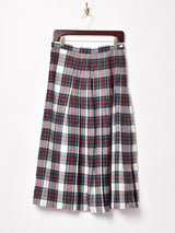 ブルガリア製 チェック柄 フレアスカート