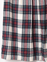 ブルガリア製 チェック柄 フレアスカート