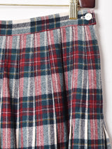 ブルガリア製 チェック柄 フレアスカート