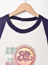 80's  アメリカ製 プリント ラグランTシャツ