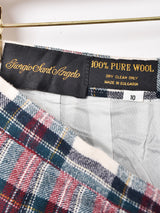 ブルガリア製 チェック柄 フレアスカート