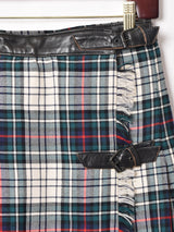 カナダ製 ウエストデザイン ラップチェックスカート