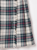 カナダ製 ウエストデザイン ラップチェックスカート