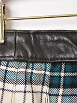 カナダ製 ウエストデザイン ラップチェックスカート