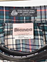 カナダ製 ウエストデザイン ラップチェックスカート