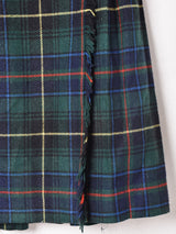 チェック柄 プリーツラップスカート