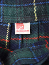 チェック柄 プリーツラップスカート