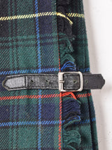 チェック柄 プリーツラップスカート