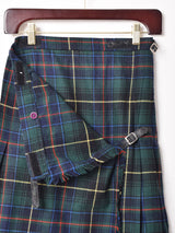 チェック柄 プリーツラップスカート