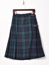 チェック柄 ラップスカート
