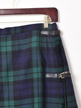 チェック柄 ラップスカート