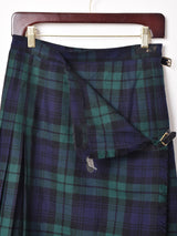 チェック柄 ラップスカート