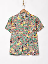 総柄 ダブルポケット 半袖シャツ