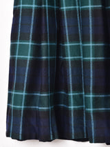 チェック ワイドプリーツスカート