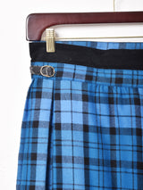 ウエストデザイン チェック柄ラップスカート