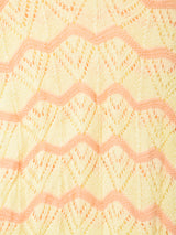 ウェーブデザイン 半袖セーター