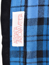 ウエストデザイン チェック柄ラップスカート