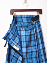 ウエストデザイン チェック柄ラップスカート
