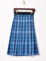 ウエストデザイン チェック柄ラップスカート