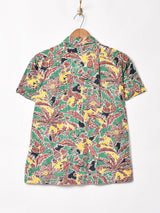 総柄 ダブルポケット 半袖シャツ