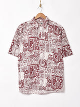 総柄 半袖シャツ