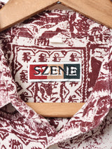 総柄 半袖シャツ