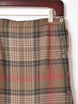 イングランド製 チェック柄 ラップスカート