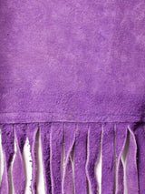 フリンジ パープル スエードベスト