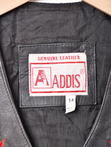 バラ レースアップ フリンジ レザーベスト