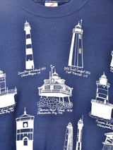 アメリカ製 灯台 総柄 スウェットシャツ