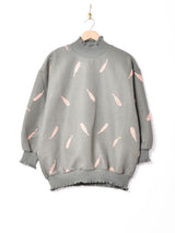 【2色展開】Meridianリーフ刺繍トップス