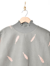 【2色展開】Meridianリーフ刺繍トップス