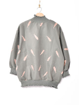 【2色展開】Meridianリーフ刺繍トップス