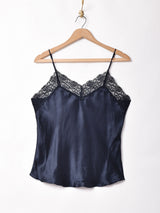 レースデザイン シルクキャミソール