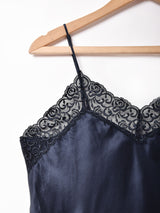 レースデザイン シルクキャミソール