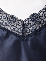 レースデザイン シルクキャミソール